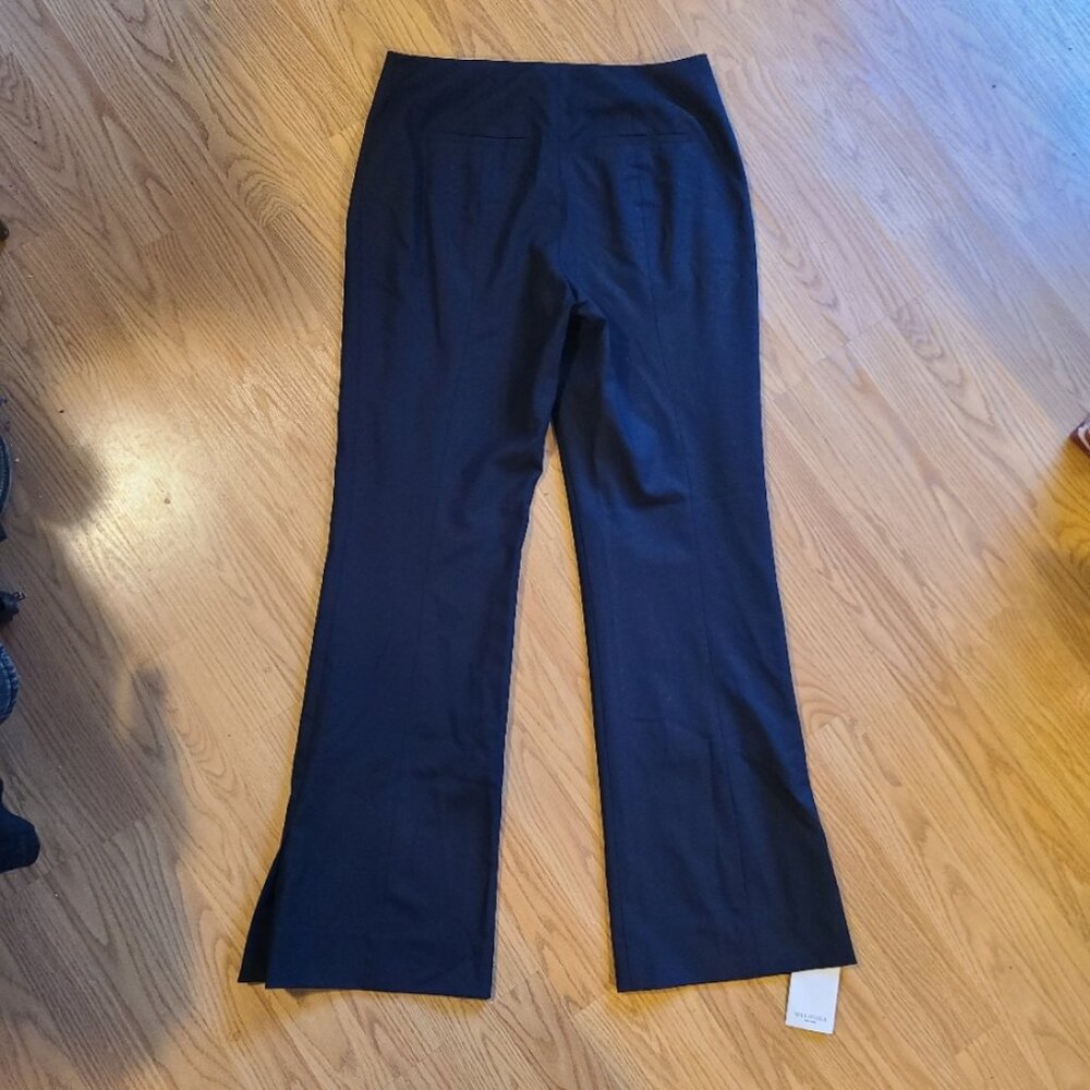 NEW NWT! M.M. LAFLEUR CLOONEY DRESS PANTS WASHABLE WOOL WIDE LEG FLARE sz 10 - Picture 4 of 9
